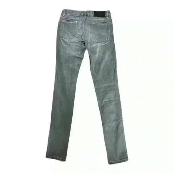 All Saints Rail Low Rise Skinny Fit Gray Jeans Size 26 - Picture 5 of 7